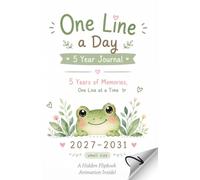 One Line a Day 5 Year Journal 2027-2031: Capture Daily Memories, Gratitude and Life's Little Moments & Enjoy a Cute Flipbook Animation for Frog Love