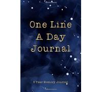 One Line A Day Journal: 5 Year Memory Journal Reflections Diary, One Sentence A Day Journal Watercolor Galaxy Cover Design