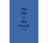 One Line A Day Journal, One Year Journal, Memory Journal, Navy Blue Cover, 6 x 9 inches
