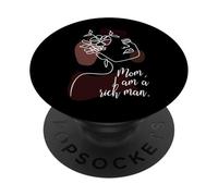 One Line Art Mujer Flores - Mamá I Am A Rich Man Feminismo PopSockets PopGrip Adhesivo