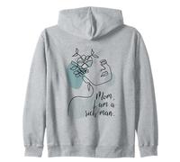 One Line Art Mujer Flores - Mamá I Am A Rich Man Feminismo Sudadera con Capucha