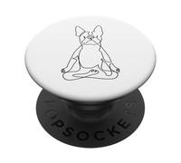 One Line Boston Terrier Easy Pose PopSockets PopGrip Adhesivo