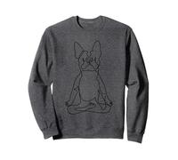 One Line Boston Terrier Easy Pose Sudadera