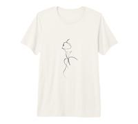 One Line Design Body of a Woman Body of a Woman Black Camiseta Premium