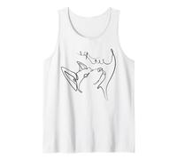 One Line Perro Diseño | Ilustración Minimalista Moderna Camiseta sin Mangas