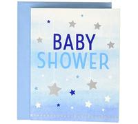 One Little Star Boy Baby Shower Foldover Invitations with Envelopes