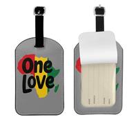 One Love Afric - Etiquetas de equipaje con estampado de África de 4.3 x 2.76 pulgadas, accesorio esencial de viaje para maletas
