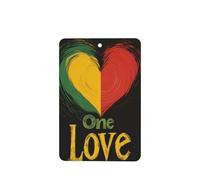 One Love Heart - Ambientadores para coche, 4 unidades, tarjetas perfumadas colgantes, tarjetas perfumadas para coche, tabletas de aromaterapia