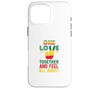 One Love Let's Get Together and Feel All Right Bandera de Jamaica Carcasa para iPhone 16 Pro MAX