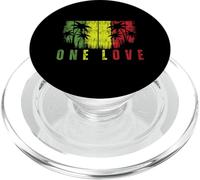 One Love Palm Tree Reggae Music Rasta PopSockets PopGrip para MagSafe