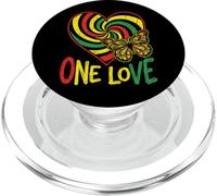 One Love Rasta Corazón Mariposa Reggae Raíces Estilo Jamaica PopSockets PopGrip para MagSafe