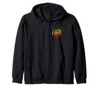 One Love Rock Roots Rasta Reggae Vibes Música Arte Vacaciones Sudadera con Capucha