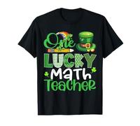 One Lucky Math Teacher Shamrock Funny St Patrick's Day Camiseta