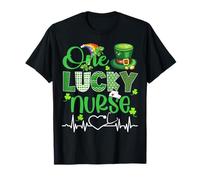 One Lucky Nurse Shamrock Stethoscope Funny St Patricks Day Camiseta
