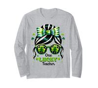 One Lucky Teacher St Patricks Day Shamrock Gafas de Sol Manga Larga