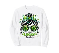 One Lucky Teacher St Patricks Day Shamrock Gafas de Sol Sudadera