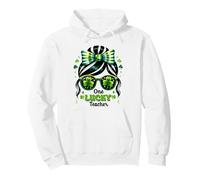 One Lucky Teacher St Patricks Day Shamrock Gafas de Sol Sudadera con Capucha