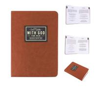 One Minute With God For Men, 365 Days Of Daily Prayer Brown Book, diario devocional y de oración 2026 para hombre, diario de seguimiento de oración bíblica, 365 reflexiones para fortalecer la fe