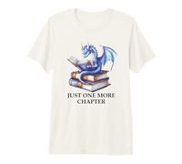 One More Chapter Dragon Bookish Books & Dragons Reading Book Camiseta Premium