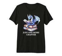 One More Chapter Dragon Bookish Books & Dragons Reading Book Camiseta Premium