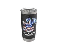 One More Chapter Dragon Bookish Books & Dragons Reading Book Vaso térmico de acero inoxidable de doble pared