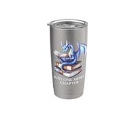One More Chapter Dragon Bookish Books & Dragons Reading Book Vaso térmico de acero inoxidable de doble pared