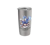 One More Chapter Dragon Bookish Books & Dragons Reading Book Vaso térmico de acero inoxidable de doble pared