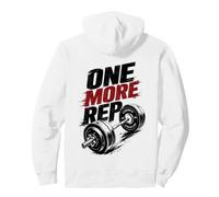 One More Rep Gym Motivación Entrenamiento Fitness Diseño Sudadera con Capucha