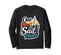 One More Sail Please Nautical Sunset Velero Cita Manga Larga