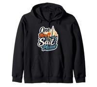 One More Sail Please Nautical Sunset Velero Cita Sudadera con Capucha