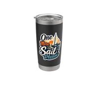 One More Sail Please Nautical Sunset Velero Cita Vaso térmico de acero inoxidable de doble pared