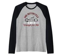 One Motorcycle is Never Enough Funny Bike Motorcycle Men Camiseta Manga Raglan