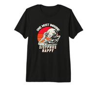 One Must Imagine Sisyphus Happy - Cool Sisyphus Meme Camiseta Premium