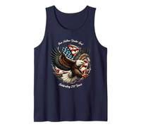 One Nation, One God - Vintage Watercolor Eagle 1776-2026 250 Camiseta sin Mangas