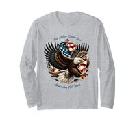 One Nation, One God - Vintage Watercolor Eagle 1776-2026 250 Manga Larga