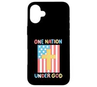 One Nation Under God 4 de julio, bandera estadounidense para niños y niñas Carcasa para iPhone 16 Plus