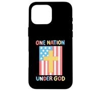One Nation Under God 4 de julio, bandera estadounidense para niños y niñas Carcasa para iPhone 16 Pro Max