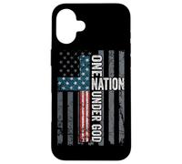 One Nation Under God - Bandera Cristiana de Estados Unidos patriótica Carcasa para iPhone 16 Plus