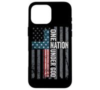 One Nation Under God - Bandera Cristiana de Estados Unidos patriótica Carcasa para iPhone 16 Pro MAX