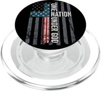 One Nation Under God - Bandera Cristiana de Estados Unidos patriótica PopSockets PopGrip para MagSafe