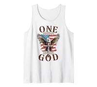 One Nation Under God Eagle Cross and American Flag Hombres Mujeres Camiseta sin Mangas