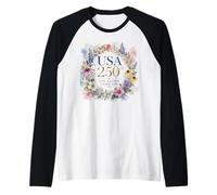 One Nation Under God - Faith Watercolor Women's American 250 Camiseta Manga Raglan