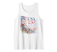 One Nation Under God - Faith Watercolor Women's American 250 Camiseta sin Mangas
