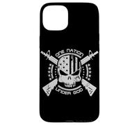 One Nation Under God Skull Flag Combat Patriotic Military Carcasa para iPhone 15 Plus