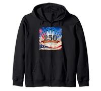 One Nation Under God - Vintage Jet Airshow 1776-2026 250th Sudadera con Capucha