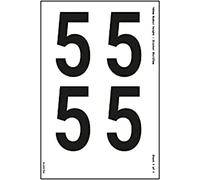 One Number Sheet - 5 - 36 mm Número Altura - 300 x 200 mm - Vinilo autoadhesivo