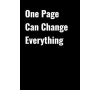 One Page Can Change Everything: A Minimalist 6 x 9 Lined Notebook for Writing, Planning, and Reflection