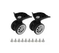 One Pair Suitcase Casters Nylon Black Luggage Wheels for Replacement Upgrade Travel