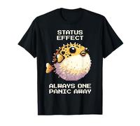 One Panic Away | Arte con Efecto de Estado de Pixel Pufferfish Camiseta