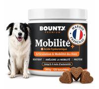 One PETS-TOP Bounty Premium Mobility+ - Suplemento alimenticio para perros - Articulación & Artrosis Perro - Colágeno & Ácido Hialurónico - Movilidad & Comodidad Articular - 120 Bocados (4 Meses)